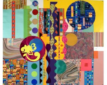 Moon, 2007 - Colagem sobre papel, 160 x 190 cm