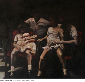 projecto nactividade - visita I - óleo s/ tela - 136 x 130 cm - 2010